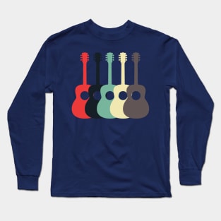 cool guitar classic retro funny Long Sleeve T-Shirt